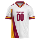 Custom Team Design White & Maroon Colors Design Sports Football Jersey FT00WC100208