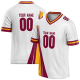 Custom Team Design White & Maroon Colors Design Sports Football Jersey FT00WC100208