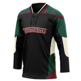 Custom Team Design Black & Kelly Green Colors Design Sports Hockey Jersey HK00AC010115