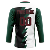 Custom Team Design Kelly Green & White Colors Design Sports Hockey Jersey HK00AC051502