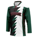 Custom Team Design Kelly Green & White Colors Design Sports Hockey Jersey HK00CB051502