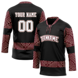 Custom Team Design Black & Maroon Colors Design Sports Hockey Jersey HK00AC090108