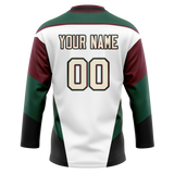 Custom Team Design White & Kelly Green Colors Design Sports Hockey Jersey HK00AC100215