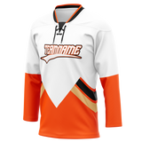 Custom Team Design White & Orange Colors Design Sports Hockey Jersey HK00AD010210