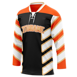 Custom Team Design Black & Orange Colors Design Sports Hockey Jersey HK00AD020110