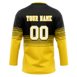 Custom Team Design Black & Yellow Colors Design Sports Hockey Jersey HK00BB020112