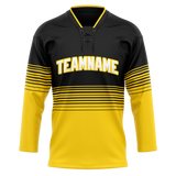 Custom Team Design Black & Yellow Colors Design Sports Hockey Jersey HK00BB020112