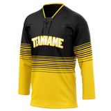 Custom Team Design Black & Yellow Colors Design Sports Hockey Jersey HK00BB020112