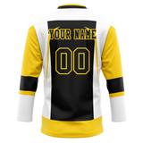 Custom Team Design Black & Yellow Colors Design Sports Hockey Jersey HK00BB030112