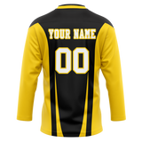 Custom Team Design Black & Yellow Colors Design Sports Hockey Jersey HK00BB050112