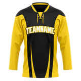 Custom Team Design Black & Yellow Colors Design Sports Hockey Jersey HK00BB050112