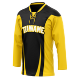 Custom Team Design Black & Yellow Colors Design Sports Hockey Jersey HK00BB050112