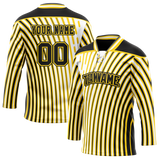 Custom Team Design White & Yellow Colors Design Sports Hockey Jersey HK00BB080212