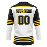 Custom Team Design White & Black Colors Design Sports Hockey Jersey HK00BB090201