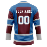 Custom Team Design Blue & Maroon Colors Design Sports Hockey Jersey HK00CA022008