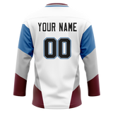 Custom Team Design White & Blue Colors Design Sports Hockey Jersey HK00NYR030220