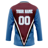 Custom Team Design Maroon & Blue Colors Design Sports Hockey Jersey HK00CA060820