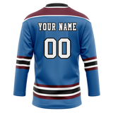 Custom Team Design Blue & Maroon Colors Design Sports Hockey Jersey HK00NYR102008