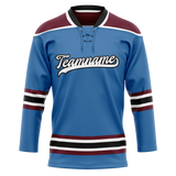 Custom Team Design Blue & Maroon Colors Design Sports Hockey Jersey HK00CA102008