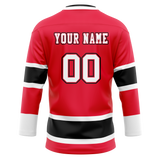 Custom Team Design Red & White Colors Design Sports Hockey Jersey HK00CB020902