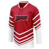 Custom Team Design Red & White Colors Design Sports Hockey Jersey HK00MW040902