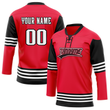 Custom Team Design Red & Black Colors Design Sports Hockey Jersey HK00CB090901