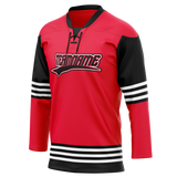 Custom Team Design Red & Black Colors Design Sports Hockey Jersey HK00CB090901