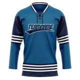 Custom Team Design Light Blue & Navy Blue Colors Design Sports Hockey Jersey HK00CBJ102118