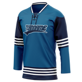 Custom Team Design Light Blue & Navy Blue Colors Design Sports Hockey Jersey HK00CBJ102118