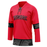 Custom Team Design Red & Black Colors Design Sports Hockey Jersey HK00CF070901