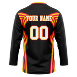 Custom Team Design Black & Yellow Colors Design Sports Hockey Jersey HK00CF090112