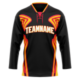 Custom Team Design Black & Yellow Colors Design Sports Hockey Jersey HK00LAK090112