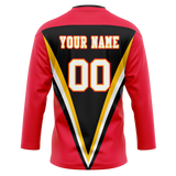 Custom Team Design Red & White Colors Design Sports Hockey Jersey HK00LAK100902