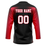 Custom Team Design Black & Red Colors Design Sports Hockey Jersey HK00SK020109