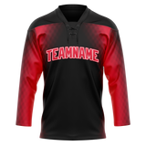 Custom Team Design Black & Red Colors Design Sports Hockey Jersey HK00SK020109