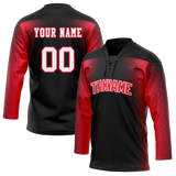 Custom Team Design Black & Red Colors Design Sports Hockey Jersey