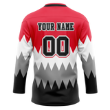 Custom Team Design Red & Black Colors Design Sports Hockey Jersey HK00SK050901