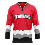 Custom Team Design Red & Black Colors Design Sports Hockey Jersey HK00SK060901