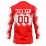 Custom Team Design Red & White Colors Design Sports Hockey Jersey HK00DRW010902