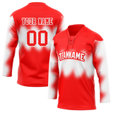 Custom Team Design Red & White Colors Design Sports Hockey Jersey HK00DRW010902