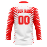 Custom Team Design White & Red Colors Design Sports Hockey Jersey HK00DRW020209