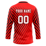 Custom Team Design Red & Black Colors Design Sports Hockey Jersey HK00DRW040901