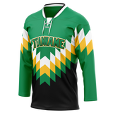 Custom Team Design Green & Yellow Colors Design Sports Hockey Jersey HK00DS031412