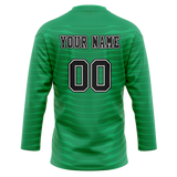 Custom Team Design Green & Kelly Green Colors Design Sports Hockey Jersey HK00FP061415