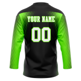 Custom Team Design Black & Green Colors Design Sports Hockey Jersey HK00DS080114