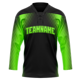 Custom Team Design Black & Green Colors Design Sports Hockey Jersey HK00DS080114