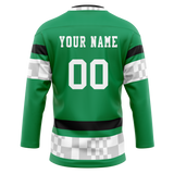 Custom Team Design Green & Black Colors Design Sports Hockey Jersey HK00DS091401