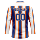 Custom Team Design White & Blue Colors Design Sports Hockey Jersey HK00EO020220