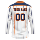 Custom Team Design White & Royal Blue Colors Design Sports Hockey Jersey HK00DS030219