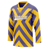 Custom Team Design Light Purple & Yellow Colors Design Sports Hockey Jersey HK00LAK022412